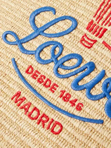 Loewe Verano Embroidered Leather-trimmed Raffia Tote | Thumbnail 6 Loewe Verano Embroidered Leather-trimmed Raffia Tote | Thumbnail 6