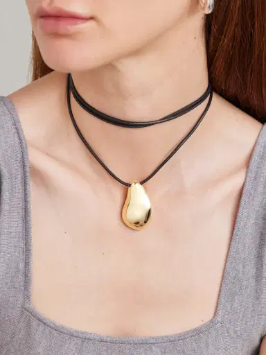 LIÉ STUDIO The Betty Convertible Gold-plated And Leather Necklace | Thumbnail 6 LIÉ STUDIO The Betty Convertible Gold-plated And Leather Necklace | Thumbnail 6