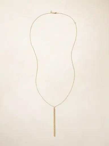Sydney Evan Fluted Bar 14-karat Gold Diamond Necklace | Thumbnail 4 Sydney Evan Fluted Bar 14-karat Gold Diamond Necklace | Thumbnail 4