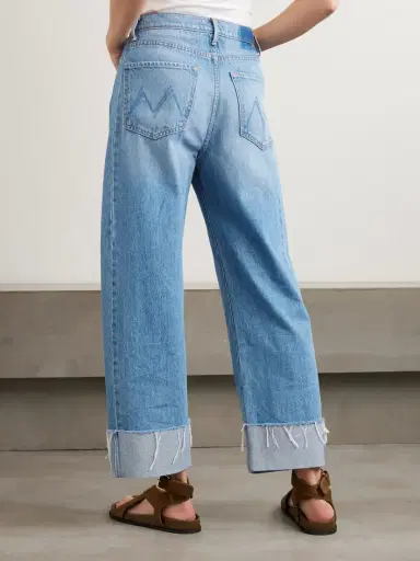 Mother The Half Pipe Ankle Cuff Fray High-rise Wide-leg Jeans | Thumbnail 4 Mother The Half Pipe Ankle Cuff Fray High-rise Wide-leg Jeans | Thumbnail 4