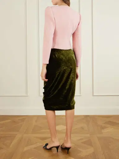 Valentino Garavani Bow-embellished Ruched Wool Jacket | Thumbnail 3 Valentino Garavani Bow-embellished Ruched Wool Jacket | Thumbnail 3