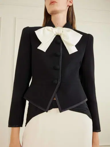 Valentino Garavani Bow-embellished Wool Jacket | Thumbnail 4 Valentino Garavani Bow-embellished Wool Jacket | Thumbnail 4