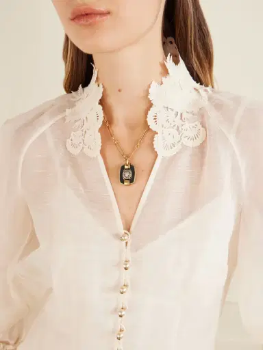 MAISON MAYLE Figura M Gold-plated Enamel Necklace | Thumbnail 2 MAISON MAYLE Figura M Gold-plated Enamel Necklace | Thumbnail 2
