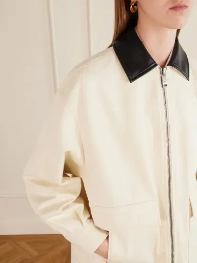 Anine Bing Holden Leather-trimmed Cotton Twill Jacket | Thumbnail 5 Anine Bing Holden Leather-trimmed Cotton Twill Jacket | Thumbnail 5