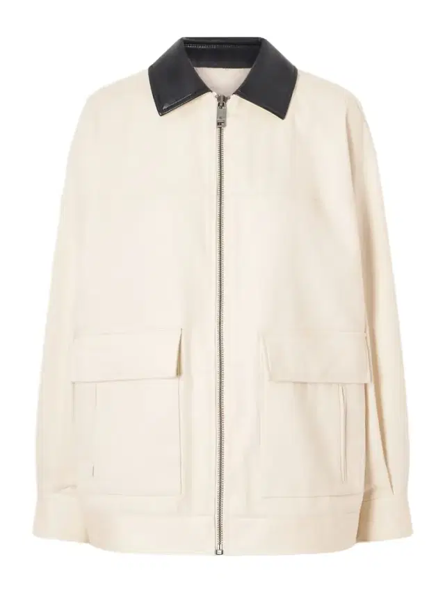 Anine Bing Holden Leather-trimmed Cotton Twill Jacket