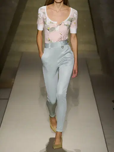 Chloé Cropped Satin-trimmed Stretch-jersey Leggings | Thumbnail 5 Chloé Cropped Satin-trimmed Stretch-jersey Leggings | Thumbnail 5