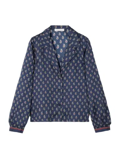 DÔEN Elene Paisley-print Silk-satin Blouse | Thumbnail 1 DÔEN Elene Paisley-print Silk-satin Blouse | Thumbnail 1