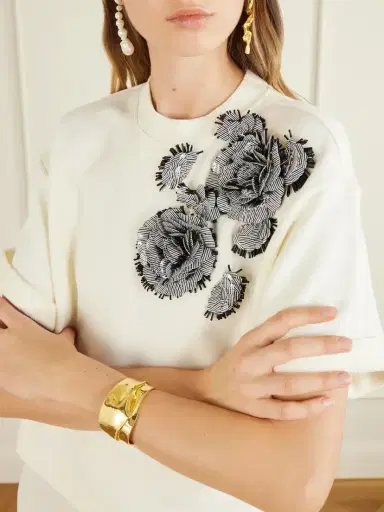 Ulla Johnson Embellished Cotton-jersey T-shirt | Thumbnail 5 Ulla Johnson Embellished Cotton-jersey T-shirt | Thumbnail 5