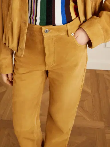 Loewe Suede High-rise Straight-leg Pants | Thumbnail 5 Loewe Suede High-rise Straight-leg Pants | Thumbnail 5