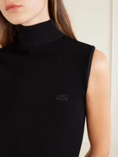 Loewe Logo-embroidered Ribbed-knit Turtleneck Top | Thumbnail 4 Loewe Logo-embroidered Ribbed-knit Turtleneck Top | Thumbnail 4