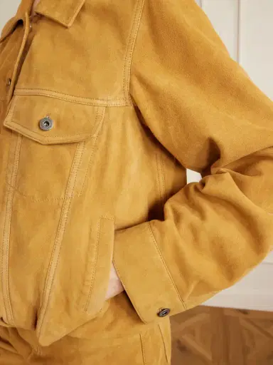 Loewe Gathered Suede Jacket | Thumbnail 5 Loewe Gathered Suede Jacket | Thumbnail 5