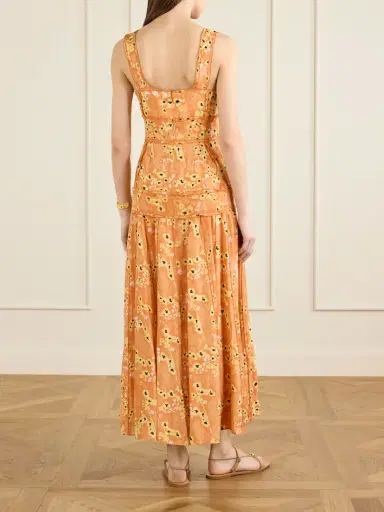 La Ligne Livia Panelled Printed Silk Maxi Dress | Thumbnail 3 La Ligne Livia Panelled Printed Silk Maxi Dress | Thumbnail 3