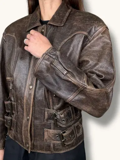 Jen Wonders Studio Leather Brown Jacket | Thumbnail 4 Jen Wonders Studio Leather Brown Jacket | Thumbnail 4
