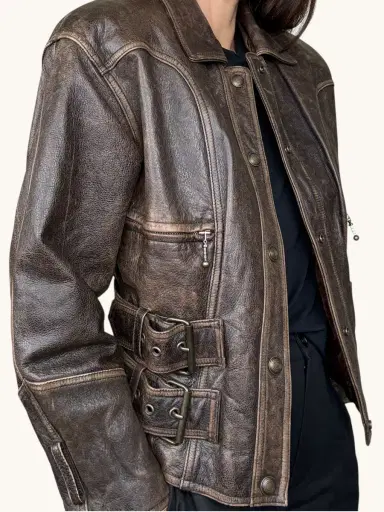 Jen Wonders Studio Leather Brown Jacket | Thumbnail 5 Jen Wonders Studio Leather Brown Jacket | Thumbnail 5