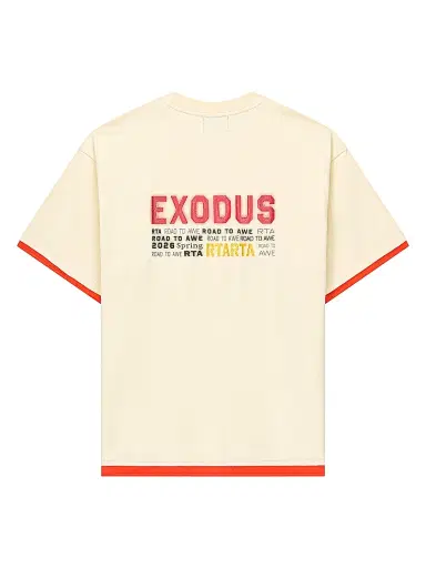 RTA Men's Exodus Elian Double Layered T-Shirt - Raw Sand - Size Small | Thumbnail 2 RTA Men's Exodus Elian Double Layered T-Shirt - Raw Sand - Size Small | Thumbnail 2