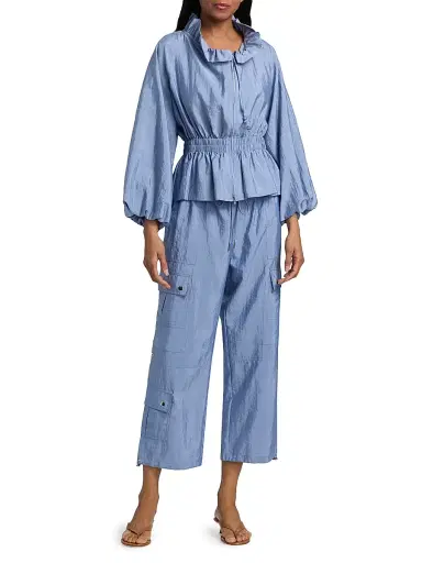 Cinq à Sept Women's Deana Ruffle Zip-Front Jacket | Thumbnail 2 Cinq à Sept Women's Deana Ruffle Zip-Front Jacket | Thumbnail 2
