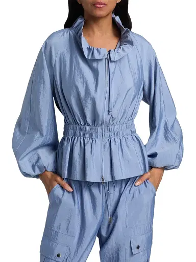 Cinq à Sept Women's Deana Ruffle Zip-Front Jacket | Thumbnail 3 Cinq à Sept Women's Deana Ruffle Zip-Front Jacket | Thumbnail 3