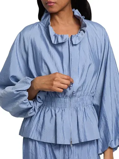 Cinq à Sept Women's Deana Ruffle Zip-Front Jacket | Thumbnail 6 Cinq à Sept Women's Deana Ruffle Zip-Front Jacket | Thumbnail 6