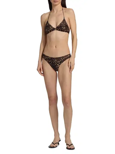 Nili Lotan Women's Leopard-Print Triangle Bikini Top | Thumbnail 2 Nili Lotan Women's Leopard-Print Triangle Bikini Top | Thumbnail 2