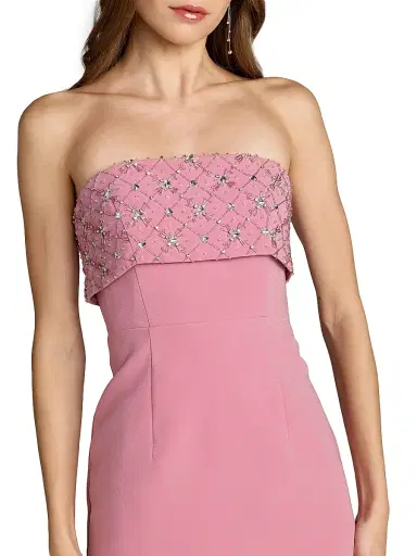 Mac Duggal Women's Rhinestone-Embellished Crepe Strapless Cocktail Dress - Orchid | Thumbnail 3 Mac Duggal Women's Rhinestone-Embellished Crepe Strapless Cocktail Dress - Orchid | Thumbnail 3