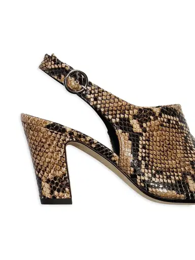 aeyde Women's Maude Snake-Embossed Leather Slingback Pumps - Hazelnut - Size 6.5 | Thumbnail 4 aeyde Women's Maude Snake-Embossed Leather Slingback Pumps - Hazelnut - Size 6.5 | Thumbnail 4