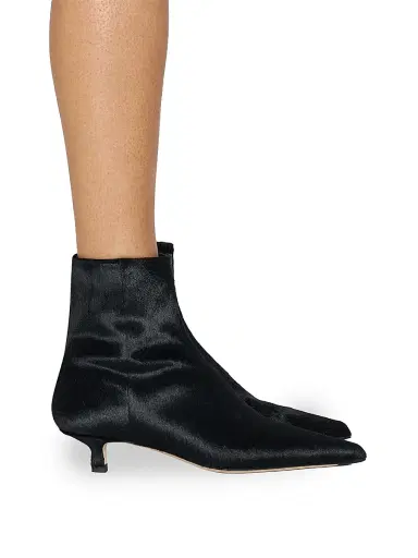 Aeyde Women's Sofie 30MM Calf Hair Ankle Boots - Black | Thumbnail 2 Aeyde Women's Sofie 30MM Calf Hair Ankle Boots - Black | Thumbnail 2