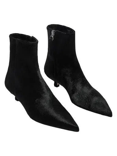 Aeyde Women's Sofie 30MM Calf Hair Ankle Boots - Black | Thumbnail 4 Aeyde Women's Sofie 30MM Calf Hair Ankle Boots - Black | Thumbnail 4