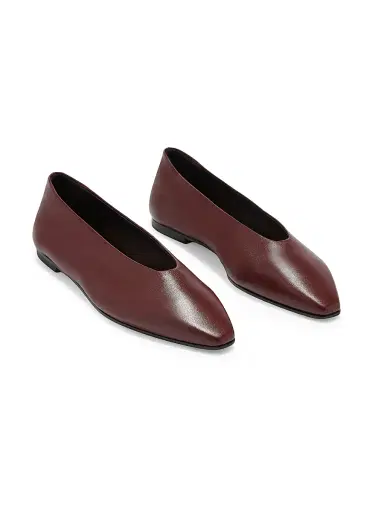 Aeyde Women's Betty Leather Flats - Port | Thumbnail 2 Aeyde Women's Betty Leather Flats - Port | Thumbnail 2