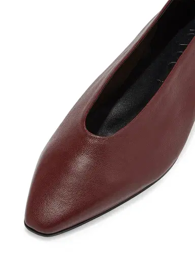 Aeyde Women's Betty Leather Flats - Port | Thumbnail 4 Aeyde Women's Betty Leather Flats - Port | Thumbnail 4