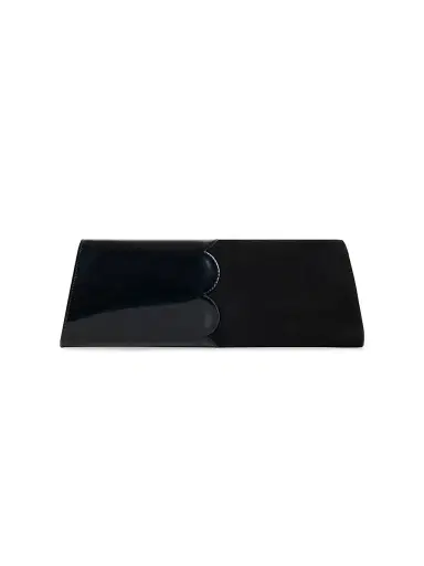 Akris Women's Small Anouk Patchwork Trapezoid Clutch - Black | Thumbnail 3 Akris Women's Small Anouk Patchwork Trapezoid Clutch - Black | Thumbnail 3