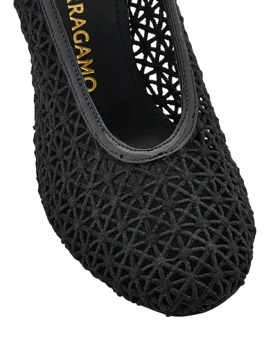 Ferragamo Women's Sol 95MM Lace Stiletto Pumps - Nero - Size 10.5 | Thumbnail 5 Ferragamo Women's Sol 95MM Lace Stiletto Pumps - Nero - Size 10.5 | Thumbnail 5
