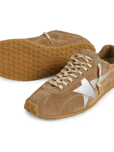 Golden Goose Men's Marathon M70 Suede Low-Top Sneakers - Tobacco Silver - Size 12 | Thumbnail 4 Golden Goose Men's Marathon M70 Suede Low-Top Sneakers - Tobacco Silver - Size 12 | Thumbnail 4