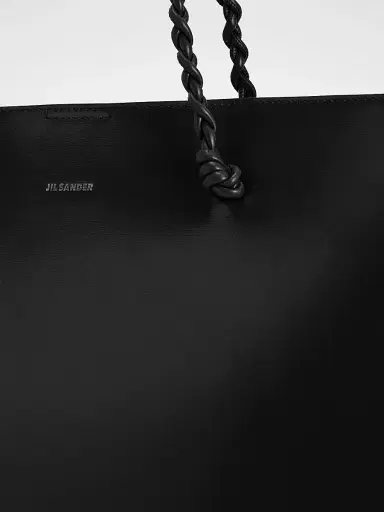 Jil Sander Women's Tangle Leather Shopping Tote Bag - Black | Thumbnail 4 Jil Sander Women's Tangle Leather Shopping Tote Bag - Black | Thumbnail 4