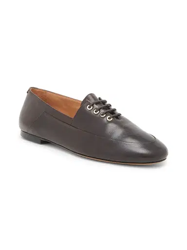 Jil Sander Women's Elyss Leather Ballerina Loafers - Cacao - Size 11 | Thumbnail 2 Jil Sander Women's Elyss Leather Ballerina Loafers - Cacao - Size 11 | Thumbnail 2