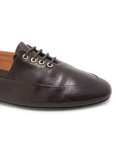 Jil Sander Women's Elyss Leather Ballerina Loafers - Cacao - Size 11 | Thumbnail 5 Jil Sander Women's Elyss Leather Ballerina Loafers - Cacao - Size 11 | Thumbnail 5
