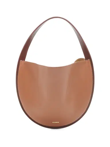 Jil Sander Women's Pivot Leather Hobo Bag - Grape | Thumbnail 1 Jil Sander Women's Pivot Leather Hobo Bag - Grape | Thumbnail 1