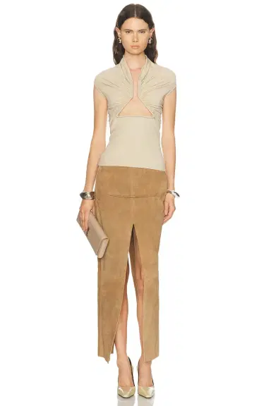 Rick Owens Jersey Short Sleeve Prong Top | Thumbnail 4 Rick Owens Jersey Short Sleeve Prong Top | Thumbnail 4