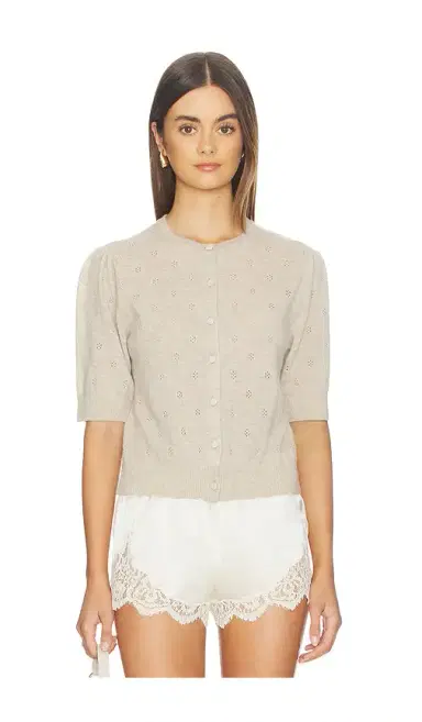 Citizens of Humanity Raina Pointelle Short Sleeve Cardigan | Thumbnail 1 Citizens of Humanity Raina Pointelle Short Sleeve Cardigan | Thumbnail 1