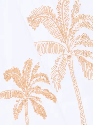 Staud Women's Wells Palm-Embroidered Minidress - White Embroidery - Size 14 | Thumbnail 7 Staud Women's Wells Palm-Embroidered Minidress - White Embroidery - Size 14 | Thumbnail 7