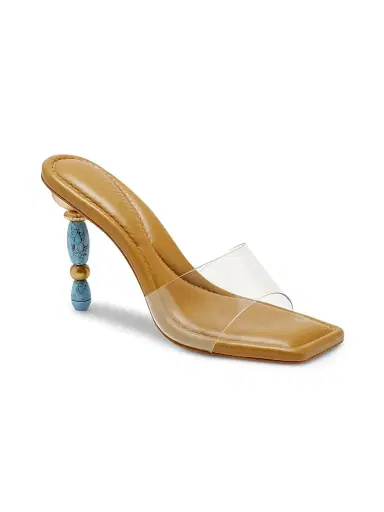 Cult Gaia Women's Mahina 100MM Beaded-Heel Sandals - Clear Ibiza Turquoise - Size 10.5 | Thumbnail 2 Cult Gaia Women's Mahina 100MM Beaded-Heel Sandals - Clear Ibiza Turquoise - Size 10.5 | Thumbnail 2