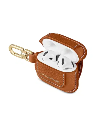 MAISON de SABRÉ Women's The AirPods 4 Case Charm - Pecan Brown | Thumbnail 4 MAISON de SABRÉ Women's The AirPods 4 Case Charm - Pecan Brown | Thumbnail 4