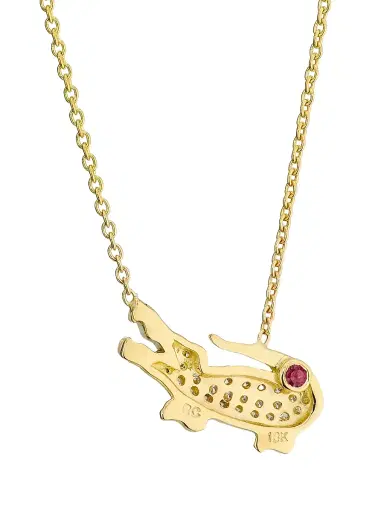 Roberto Coin Women's 18K Yellow Gold & 0.10 TCW Diamond Crocodile Pendant Necklace - Yellow Gold | Thumbnail 5 Roberto Coin Women's 18K Yellow Gold & 0.10 TCW Diamond Crocodile Pendant Necklace - Yellow Gold | Thumbnail 5