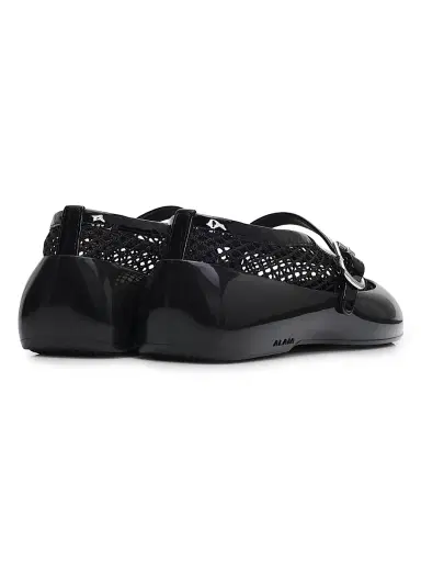Alaïa Women's Ballerina Fishnet Rubber Flats - Noir | Thumbnail 3 Alaïa Women's Ballerina Fishnet Rubber Flats - Noir | Thumbnail 3