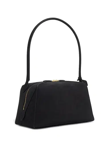 Alaïa Women's Le Bouledogue Nubuck Shoulder Bag - Noir | Thumbnail 3 Alaïa Women's Le Bouledogue Nubuck Shoulder Bag - Noir | Thumbnail 3