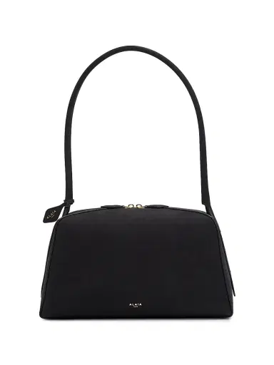 Alaïa Women's Le Bouledogue Nubuck Shoulder Bag - Noir | Thumbnail 1 Alaïa Women's Le Bouledogue Nubuck Shoulder Bag - Noir | Thumbnail 1