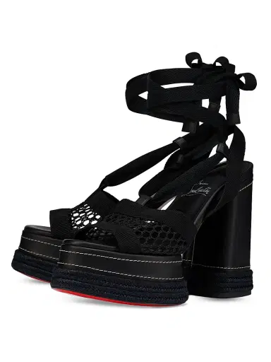 Christian Louboutin Women's Toledissima 130MM Espadrilles Sandals - Black | Thumbnail 2 Christian Louboutin Women's Toledissima 130MM Espadrilles Sandals - Black | Thumbnail 2