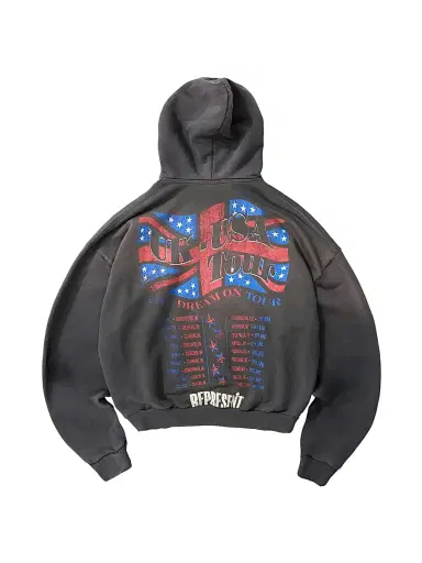 Represent Men's Dream On Tour Sunfaded Hoodie | Thumbnail 3 Represent Men's Dream On Tour Sunfaded Hoodie | Thumbnail 3