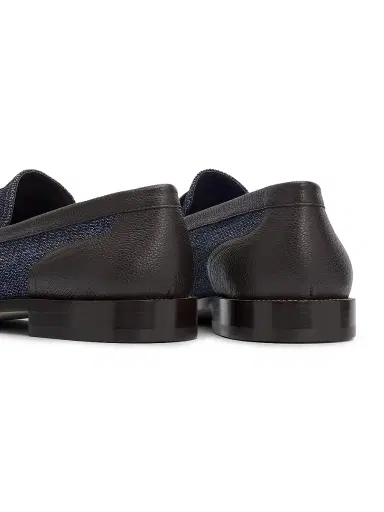 Manolo Blahnik Men's Alamo Denim & Leather Loafers - Dark Blue - Size 9 | Thumbnail 3 Manolo Blahnik Men's Alamo Denim & Leather Loafers - Dark Blue - Size 9 | Thumbnail 3