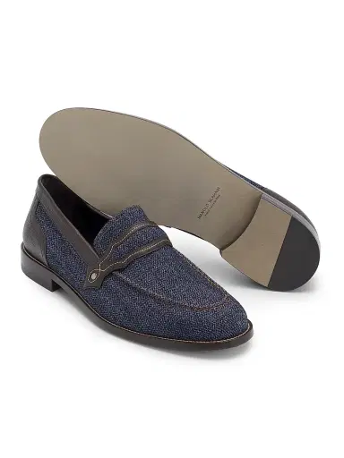 Manolo Blahnik Men's Alamo Denim & Leather Loafers - Dark Blue - Size 9 | Thumbnail 6 Manolo Blahnik Men's Alamo Denim & Leather Loafers - Dark Blue - Size 9 | Thumbnail 6