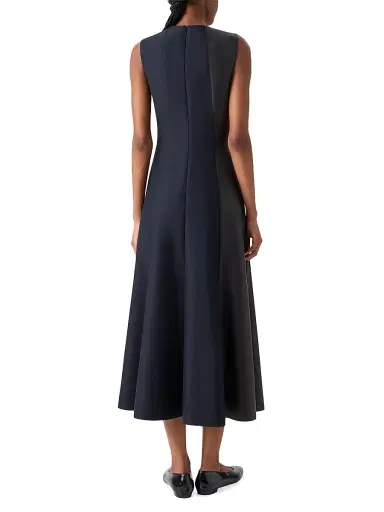 Akris Women's Mixed Media Patchwork Midi-Dress - Black - Size 12 | Thumbnail 4 Akris Women's Mixed Media Patchwork Midi-Dress - Black - Size 12 | Thumbnail 4
